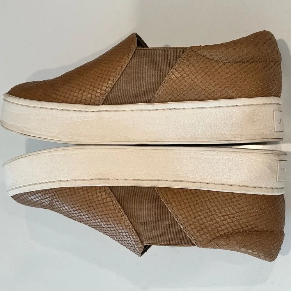 Vince Warren Snake-Embossed‎ Leather Platform